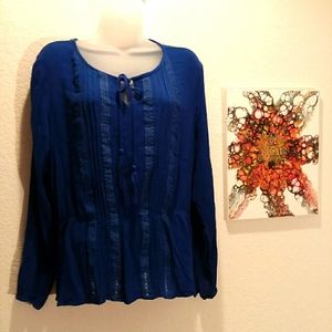 Indian Collection Bright Blue Top